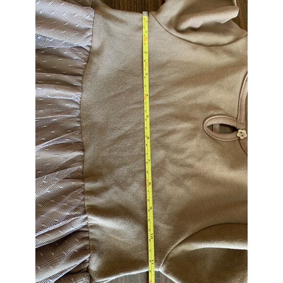 ML Kids Dress Size 4T Brown Lace Preowned - Picture 3 of 3